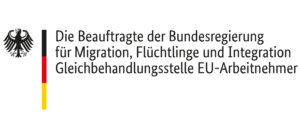 Logo Beauftragte der Bundesregierung für Migration, Fluchtlininge und Integration Gleichbehandlungsstelle EU-Arbeitnehmer
